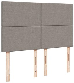 Estrutura de cama otomana com colchão tecido cinzento 140x200cm