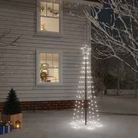 Árvore de Natal com espeto 108 luzes LED 180 cm branco frio