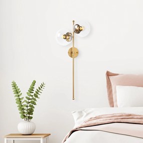 Aplique de Parede Fazli – Dourado Brilhante – 32 x 27 x 72 cm