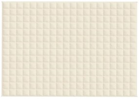 Manta pesada 10 kg 138x200 cm tecido creme-claro
