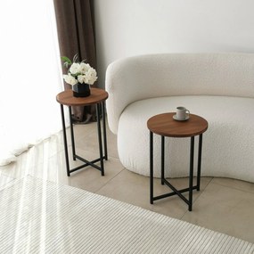 Mesa de Centro Neta – Carvalho – Grande: 35x55x35 cm / Pequena: 35x50x