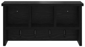 Cabideiro de Parede Carvalho preto 50 x 16 x 26 cm