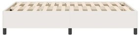 Cama Box Spring vidaXL Creme Casal Pequeno Tecido Corda