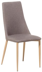 Conjunto de 2 cadeiras em tecido taupe CLAYTON Beliani