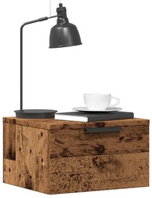 vidaXL Mesas de cabeceira de parede 2 pcs 34x30x20cm cor madeira velha