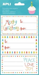Etiquetas para Prendas - Bom Natal 9 Un. Apli