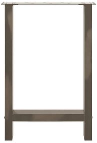 Pés para mesa de jantar em aço natural, 2 peças, 50x(72-73) cm, aço