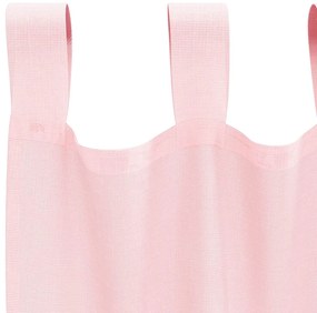 Cortinas de voile com laços 2 pcs rosa-claro 140x245 cm