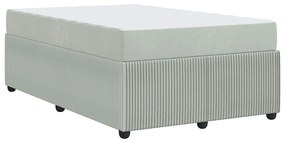 Estrutura de cama com colchão Cinzento-claro 120 x 200 cm