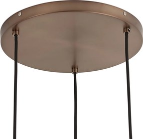 Candeeiro Suspenso de Design Bronze Escuro 3 Luzes - Ard