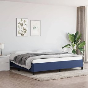 Estrutura de cama sem colchão 200x200 cm tecido azul