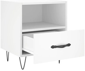 Mesas de cabeceira 2 pcs 40x35x47,5 cm deriv. de madeira branco