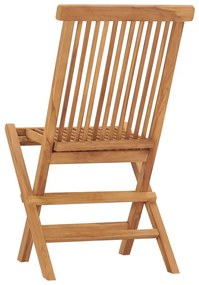 Cadeiras de jardim dobráveis 8 pcs madeira de teca maciça