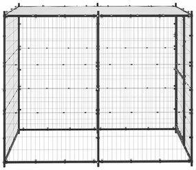 Canil de exterior com telhado 110x220x180 cm aço