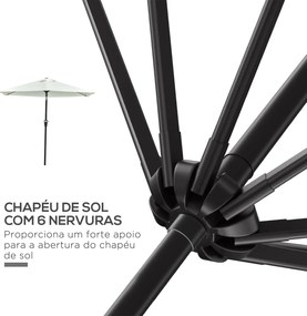 Chapéu de Sol de Jardim Ø230x216 cm Chapéu de Sol de Terraço com Teto