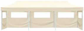 Tenda para festas pop-up dobrável c/ 5 paredes 3x9 m creme