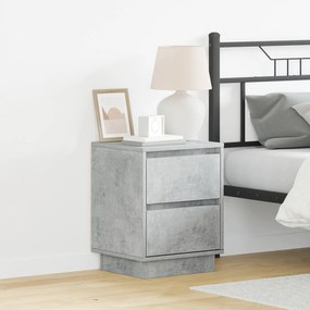 vidaXL Armário de canto com luzes LED 2 pcs cinza concreto 39x34.5x50 cm