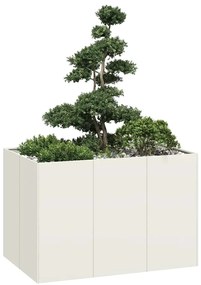 Vaso floreira 120x80x80 cm aço branco