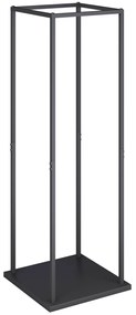 Suporte para Lenha Metálico para Lareira com Base Elevada Capacidade de 100 kg 33x33x110 cm Preto