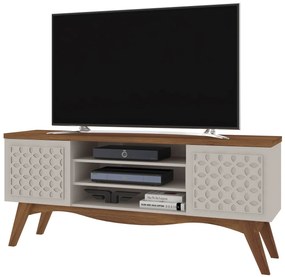 Móvel TV LIS – 160x38x70,5 cm – MDP Casca de Ovo e Matte com Portas De