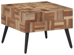 Mesa de centro 55x55x40 cm teca recuperada maciça cinzento