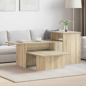 vidaXL Aparador Carvalho Sonoma 91,5 x 35 x 38,5 cm Madeira processada