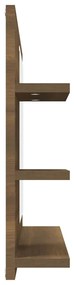 Espelho WC 60x10,5x45 cm derivados de madeira carvalho castanho