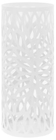 246803 vidaXL Suporte para guarda-chuvas com folhas em aço branco