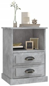 Mesa de cabeceira 43x36x60 cm cinzento cimento