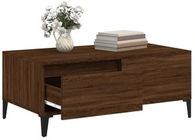 Mesa de centro 90x50x36,5cm derivados madeira carvalho castanho