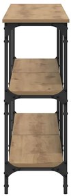 mesa de console Carvalho Artesanal 200x29x75 cm Madeira Técnica