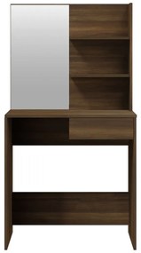 Toucador com espelho 74,5x40x141 cm cor carvalho castanho