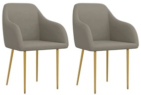 vidaXL Cadeiras de jantar 2 pcs veludo cinzento-claro