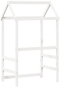 Telhado de cama infantil 118x70x176,5 cm pinho maciço branco