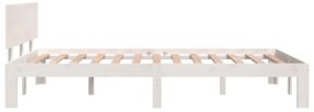 Estrutura de cama 120x200 cm pinho maciço branco