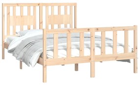 Estrutura de cama com cabeceira 120x200 cm pinho maciço