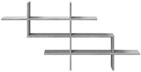 Prateleira parede 124,5x18x60,5 cm deriv. madeira cinza sonoma