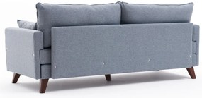 Sofá-Cama de 3 Lugares Bella – Azul – 208x85x81 cm