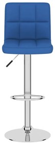 Bancos de bar 2 pcs tecido azul