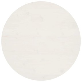 Tampo de mesa pinho maciço Ø80x2,5 cm branco