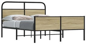 Estrutura cama s/ colchão derivados de madeira carvalho sonoma
