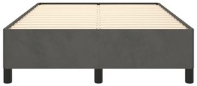 Estrutura de cama sem colchão 120x190 cm Veludo cinza escuro