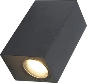 Candeeiro de parede moderno preto 2 luzes IP44 - Baleno