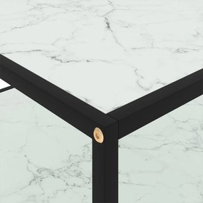 Mesa de centro 80x80x35 cm vidro temperado branco