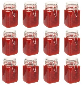 50818 vidaXL Frascos de vidro para compotas com fechos 12 pcs 260 ml