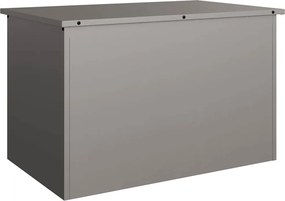 vidaXL Caixa de Armazenamento Externa Ferro Enferrujado