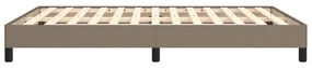 Cama sem colchão 140x200 cm tecido castanho-acinzentado