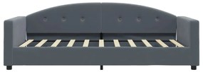 Sofá-cama com colchão 90x190 cm veludo cinzento-escuro