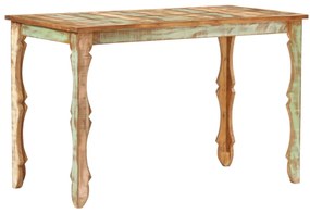 Mesa de jantar 120x60x76 cm madeira recuperada maciça