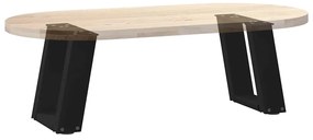 Pés para mesa de centro em formato de U, 2 peças, preto, 30x(30-31) cm
